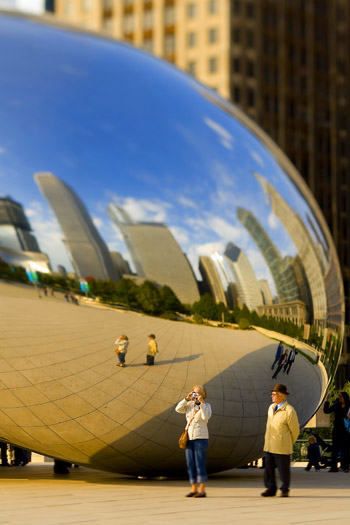 I came up with this photograph during a weekend off with my wife in Chicago as we took an early morning walk around  Millennium Park and the "The Bean".