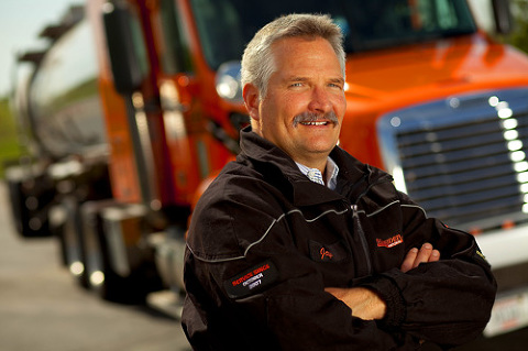 Schneider National bulk driver Jay Keppen for a trade magazine.