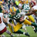 21 Redskins sack Packers Aaron Rodgers